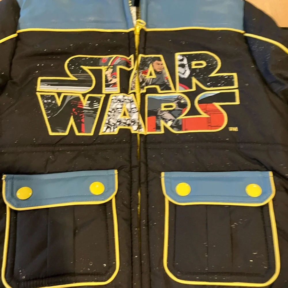 NWT Disney Store Star Wars Black and Blue Jacket with Yellow Trim size 4T